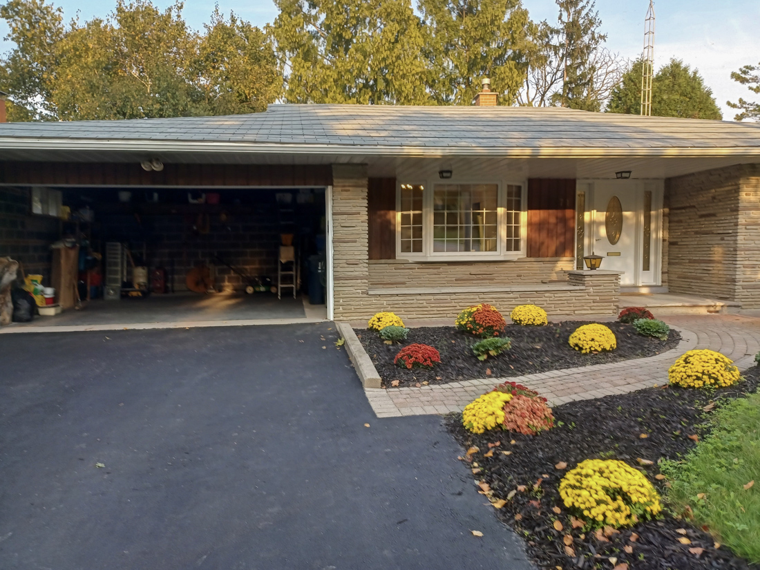 Residential garage doors on Canadian home